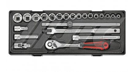 3/8"X23PCS SOCKET SET (SOFT-GRIP RACHET)