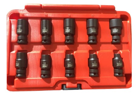 10 PCS 3/8" DR. SWIVEL IMPACT SOCKET SET