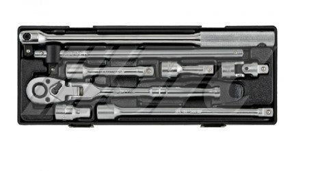 1/2"X8PCS ACCESSORY SET (LOCKING FLEXIBLE RACHET)