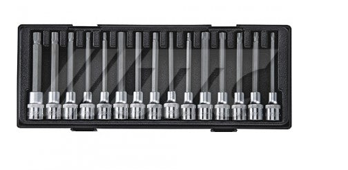 1/2"DR. 15PCS DEEP SOCKET BIT SET(120L)