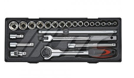 3/8"X23PCS SOCKET SET (SOFT-GRIP RACHET)