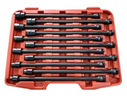 11PCS 3/8" SWIVEL EXTENSION SOCKET SET (12PT)