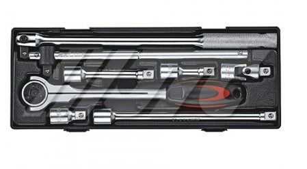 1/2"X8PCS ACCESSORY SET (SOFT-GRIP ROTATING RACHET)