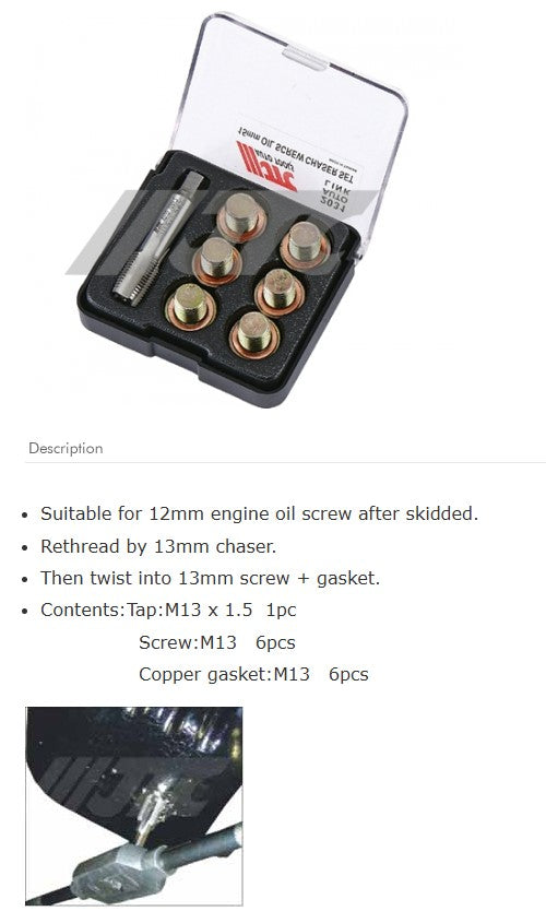 OIL SCREW CHASER SET