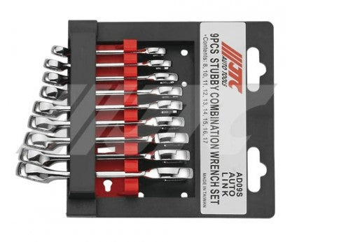 9PCS STUBBY COMBINATION WRENCH SET