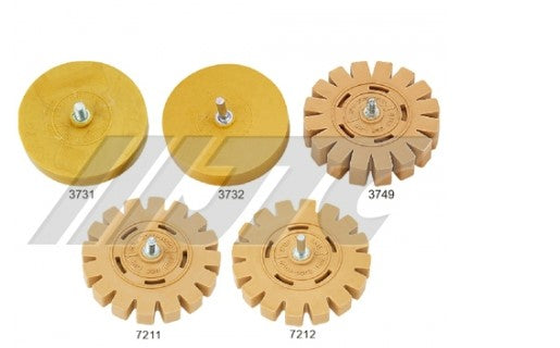 ERASER PAD-4" SERRATION PAD WITH SCREW ARBOR