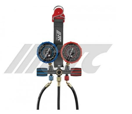 REFRIGERANT MANIFOLD GAUGE WITH MAGNETIC BELT