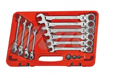 13PCS FLEXIBLE GEAR COMBINATION WRENCH SET