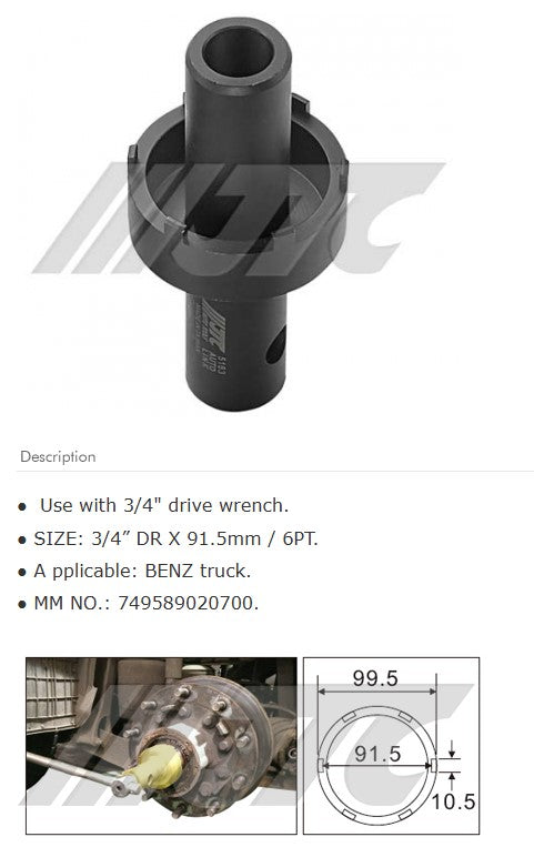 REAR AXLE NUT SOCKET-for BENZ