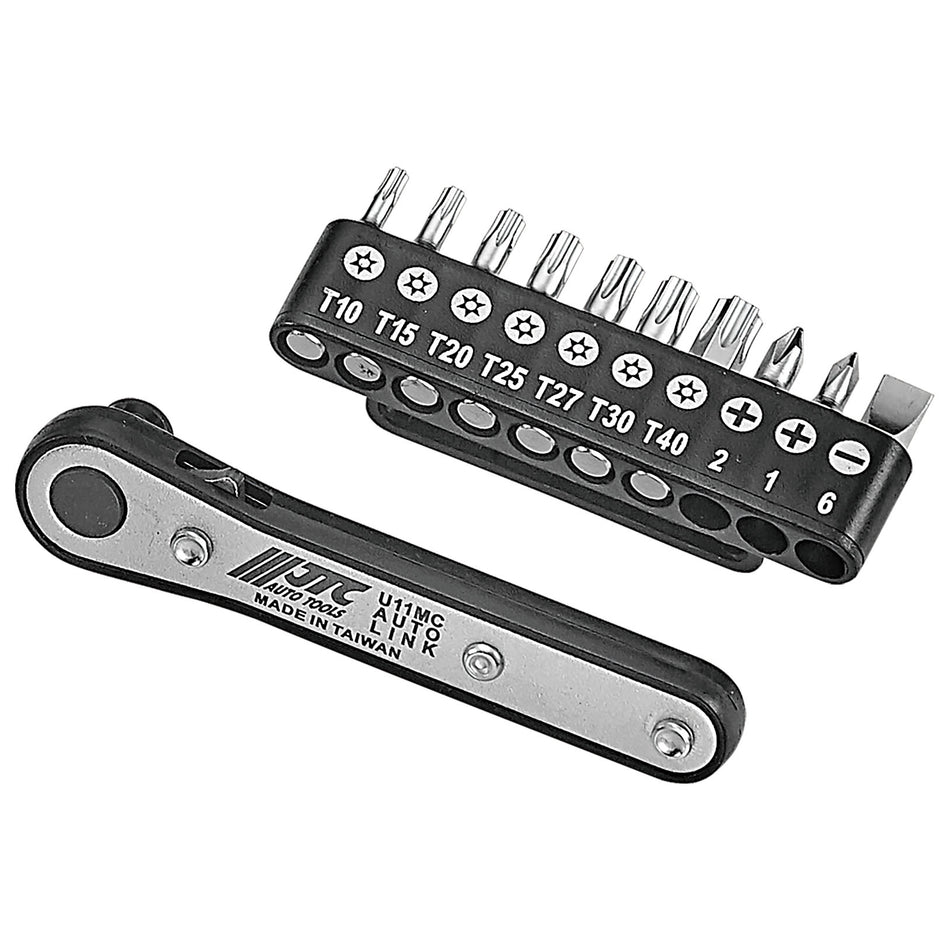 11PC MINI RATCHET BIT SET